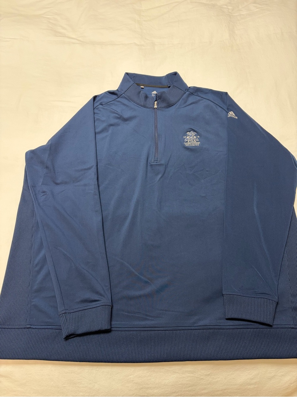 adidas Men's Navy Full-Zip Performance Top